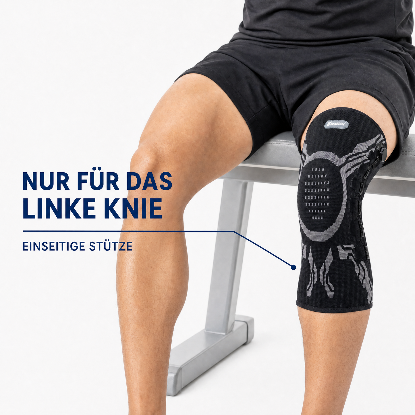Kniebandage mit Drehverschluss-Verstellung