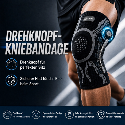Kniebandage mit Drehverschluss-Verstellung